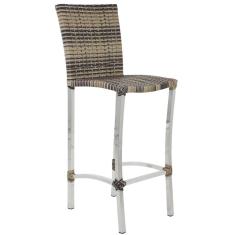 Banqueta Cannes em Alumínio para Edícula, Balcão e Mesa Jantar Trama