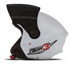 CAPACETE ABERTO PRO TORK NEW LIBERTY 3 SOLID BRANCO TAM. 56 VIS. FUMÊ