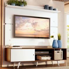 Rack Madesa Dubai e Painel para TV até 65 Polegadas com Pés - Rustic/B