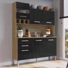 Armário de Cozinha 6 Portas e 2 Gavetas - Decibal