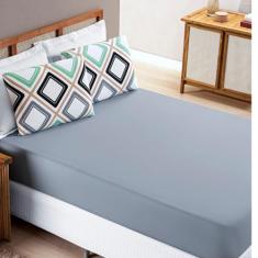 Jogo de Lençol Cama Casal 3 peças 100% Algodão Malha Penteada Quality 
