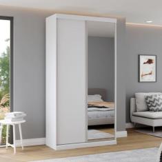 Guarda Roupas Modulado Solteiro com Espelho 120cm 2 Portas de Correr 1