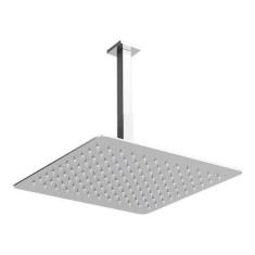 Ducha Chuveiro Slim Quadrado Metal 30X30Cm Com Braço De Teto - Modelar