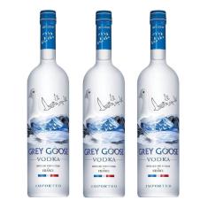Kit 03 Unidades Vodka Grey Goose 750Ml