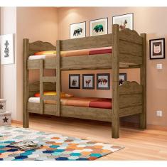 Beliche Madrid Com Grades De Proteção E Cama Removível - Canela - Cor: Marrom