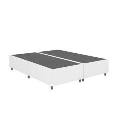 Base Box King Bipartido Corino Branco 192x203 Blindado