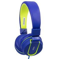 Fone de ouvido com microfone dobravel Oex Teen Fluor HS107 - Azul e Verde