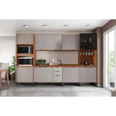 Cozinha Modulada Completa Firenze 6 Peças (2Aéreos+2Balcões+2Paneleiro