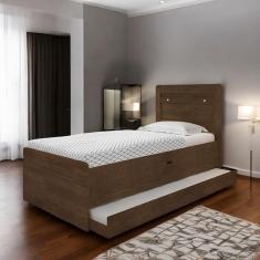 Cama Solteiro Larissa Malbec Com Auxiliar Framar