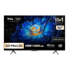 Smart TV TCL 50 Polegadas QLED Mini LED 4K C6KS WiFi Bluetooth Google 