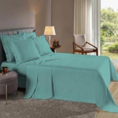 Lençol Queen 3 pçs 40cm Fronhas c/ Abas Percal Flex 400 Fios Toque Ace