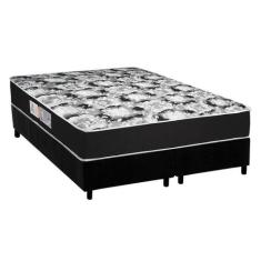 Cama Box King: Colchão Espuma Luckspuma D45 Gran Luck + Base CRC Suede