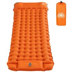 Colchão Inflável Solteiro Compacto Camping Acampamento Viagem Ao Ar Li