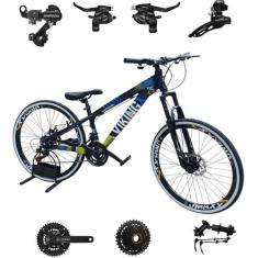 Bicicleta Vikingx 21v Aro 26 Tuff 25 Aluminio Shimano Mtb Freeride Sus