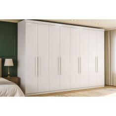 Guarda Roupa Casal 8 Portas e 4 Gavetas Master New 8.4 Branco - Santos Andirá