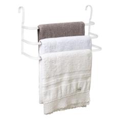 Porta Toalhas Triplo Toalheiro Para Box Branco 60cm - MetalCromo