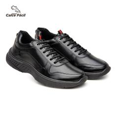 Tenis sapatênis sneaker masculino preto sola preta-Masculino