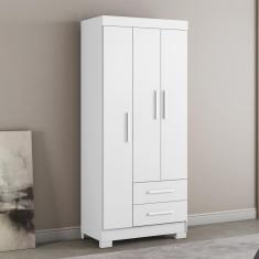 Guarda-roupa 3 Portas 2 Gavetas Branco Nt5000 Notável Móveis Branco