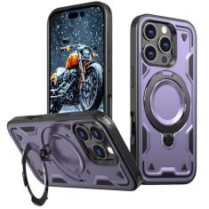 SORAKA Capa para iPhone 16 Pro com suporte para anel,compatível com MagSafe Capa iPhone 16 Pro com placa de metal para suporte magnético para carro Capa resistente que absorve choques