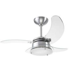Ventilador Chanceler Alumínio 110V 3 Pás Trasparentes, 110V, Alumínio