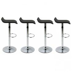 Kit com 4 Banquetas Alta Recouro Belo Horizonte Rivatti Preto