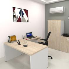 Mesa Reta Natus 40mm 140 Bramov Móveis Branco/Geneve