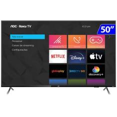 Smart Tv Aoc Roku Led 50 Polegadas 4K Uhd Wi-Fi 50U6125/78G