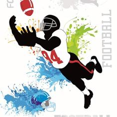 Papel De Parede Adesivo Lavável Futebol Americano 6m