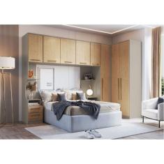 Guarda Roupa Modulado 5 Peças Elegance Móveis Castro Níquel/Angelin