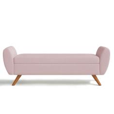 Recamier Bau Grecia 1,20M Suede Rosa Bebe - Clique Decor