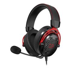 Headset Gamer Redragon Diomedes Som Surround 7.1 Drivers 53mm Preto e Vermelho - H388