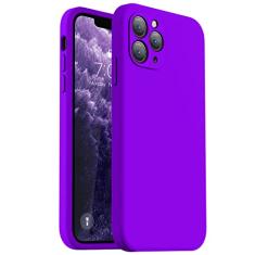 Vooii Capa compatível com iPhone 11 Pro, silicone líquido atualizado com [bordas planas] [proteção da câmera] [forro de microfibra macio antiarranhões] capa de celular para iPhone 11 Pro de 5,8