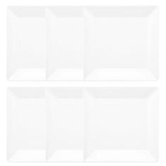 Conjunto De Pratos Rasos 06 Peças Quartier White Oxford