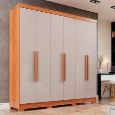 Guarda-Roupa Casal com Pé 6 Portas 2 Gavetas Recife Sallêto Móveis, Ci