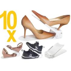 Kit 10 Organizadores de sapato com furo: sapato, saltos e tênis com re