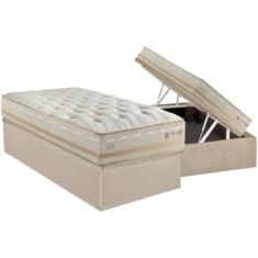 Conjunto Box Baú Solteiro: Colchão Espuma Herval Molas Maxspring Koln 