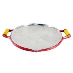 Chapa Disco Arado Alumínio Fundido Craqueada Alça Madeira - DIVIFORTE,