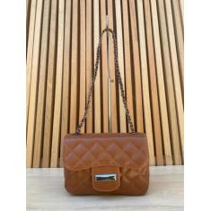 Bolsa feminina ombro transversal alça corrente reforçada - MANU SHOES,