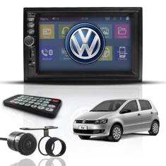 Kit Central Multimídia Mp5 2 Din Bt Espelha Dvd Câm Fox G7 - First Opt