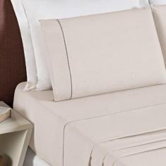 Jogo de Lençol Solteiro 03 Peças Percal 400 Fios Ponto Palito - Marias