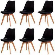 Kit - 6 X Cadeiras Leda - Preto