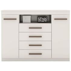 Cômoda Recife Com 2 Portas E 4 Gavetas Demóbile Branco