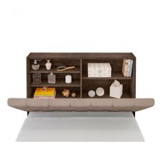 Cabeceira Box Solteiro Isis Chocolate Com Capitonê Bege