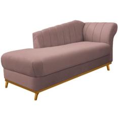 Diva Recamier Vanessa 185cm Lado Esquerdo Linho - Doce Sonho Móveis, R