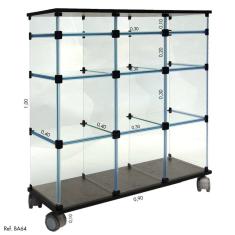 Balcão de Atendimento Modular em Vidro 2 - 0,90 x 1,00 X 0,40