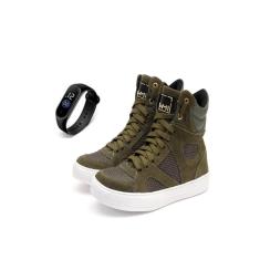 Tenis Sneaker Feminino Botinha Treino Academia Cano Alto + Relógio Cor:;Tamanho:38;Genero:Feminino-Feminino