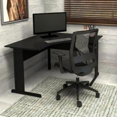 Escrivaninha p/ Escritório em L 120cm x 60cm Pés metal F5 - F5 Office 