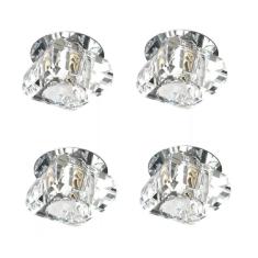 Kit 4 Spot Iluminação Cristal Embutir Sala Quarto Hall Ac661
