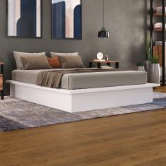 Cama Casal Queen Minimalista 160x200cm Oriental Foscarini Branco