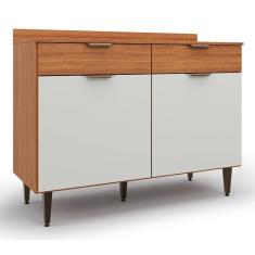 Armário para Cozinha 2 Portas 2 Gavetas Vittoria Freijó/ Off-White